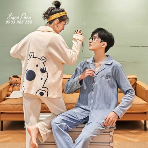 Pijama Doi Cotton Dai Tay D0045