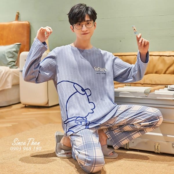 Pijama nam mặc nhà cotton D0053M 1 Pijama Nam