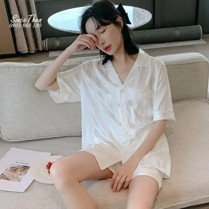 Đồ ngủ đôi lụa ngắn D0065 5 quan ao nu
