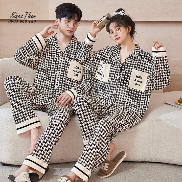 Đồ ngủ đôi cotton dài Lacerta 1 Do Ngu Doi Cotton Dai Lacerta