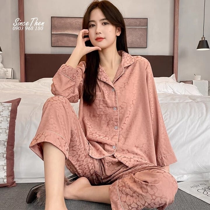 Đồ ngủ đôi lụa dài Sextans 4 Do Ngu Nu Lua Dai Sextans